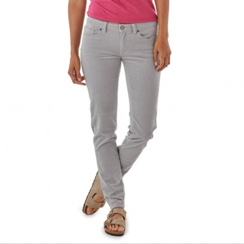 Patagonia Organic Cotton Fitted Corduroy Pants Size 26 Light Gray